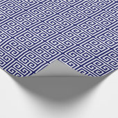 Marine-großer griechischer Schlüsseldruck Geschenkpapier (Ecke)