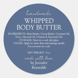 Marine Handmade Körperbutter Bio Runder Aufkleber