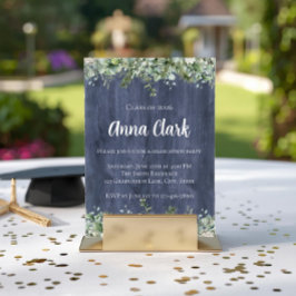 Marine Holz Eukalyptus Abschluss Einladung