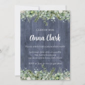 Marine Holz Eukalyptus Abschluss Einladung (Vorderseite)