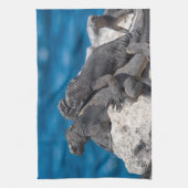 Marine Iguana Geschirrtuch (Vertikal)