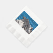 Marine Iguana Serviette (Ecke)