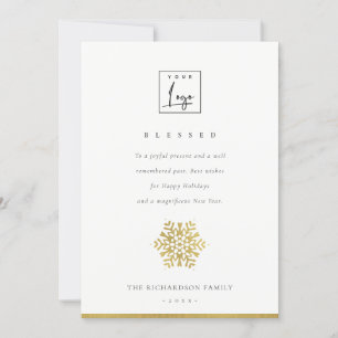 MARINE-IMITAT-GOLDschneeflocke-LICHT-SCHNÜRE Feiertagskarte