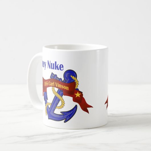 Marine-Kernwaffe ~ USS Carl Vinson Kaffeetasse (Vorderseite Links)