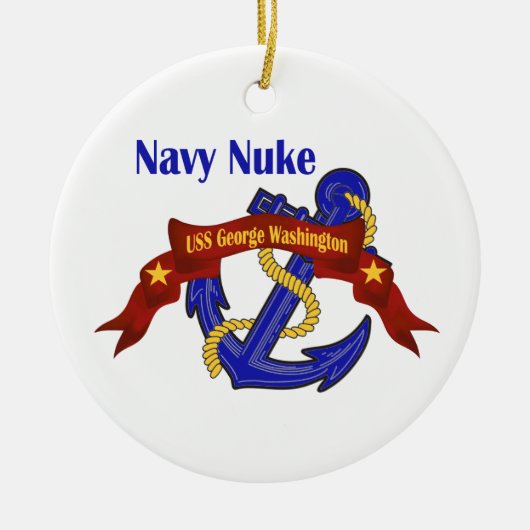Marine-Kernwaffe USS George Washington Keramik Ornament (Vorne)
