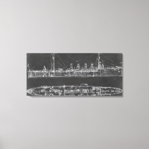 Marine-Kreuzer-Plan Leinwanddruck
