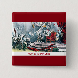 Marine Le Pen 2022 Präsident Frankreich Button