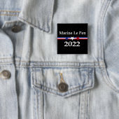 Marine Le Pen 2022 Präsident Frankreich Button (Beispiel)