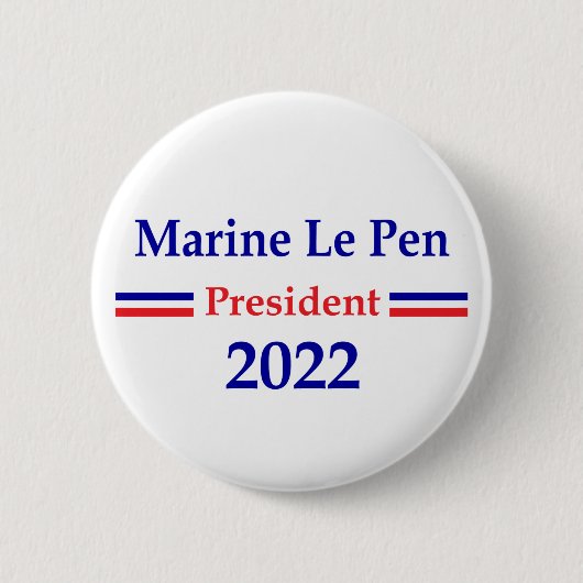 Marine Le Pen 2022 Präsident Frankreich Button (Vorderseite)