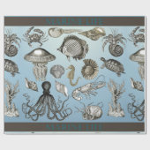 Marine Life 1 Wrapping Paper Geschenkpapier (Flach)