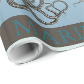 Marine Life 1 Wrapping Paper Geschenkpapier (Rolleneckpunkt)