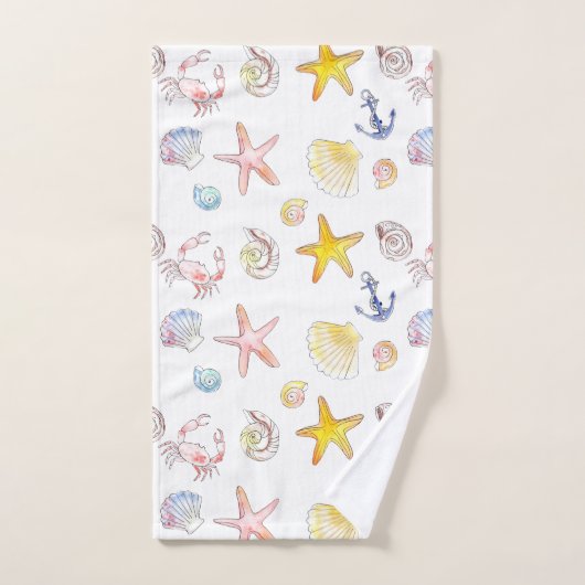 Marine Life & Anchors Badhandtuch Set (Handtuch)