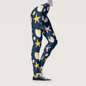 Marine Life & Anchors (Dark Leggings) Leggings (Rechts)