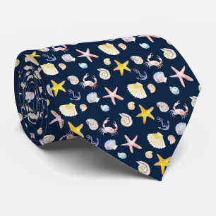Marine Life & Anchors (Dark) Neck Tie Krawatte