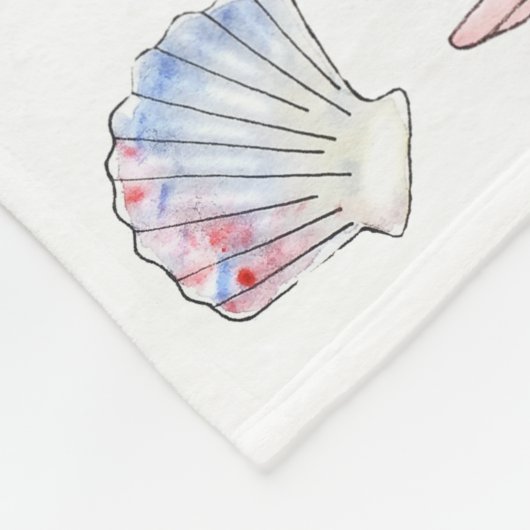 Marine Life & Anchors Fleecedecke (Ecke)