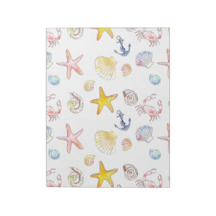 Marine Life & Anchors Notizblock