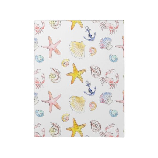 Marine Life & Anchors Notizblock (Rotiert)