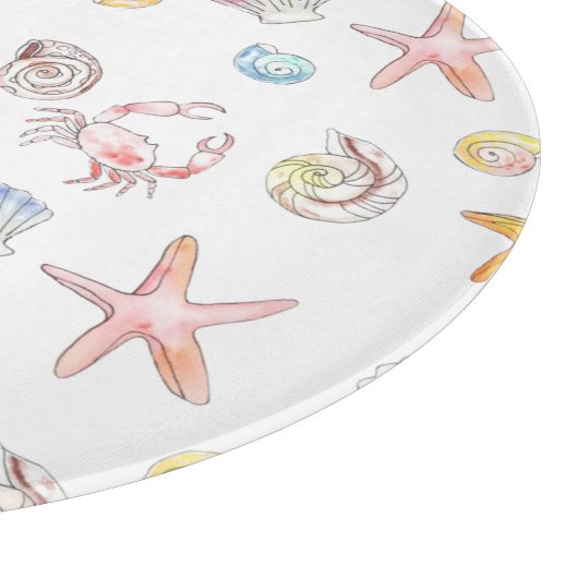 Marine Life & Anchors Schneidebrett (Ecke)