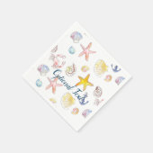 Marine Life & Anchors Serviette (Ecke)