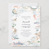 Marine Life Baby Dusche Einladung (Vorderseite)