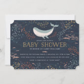 Marine Life Baby Dusche Einladung (Vorderseite)