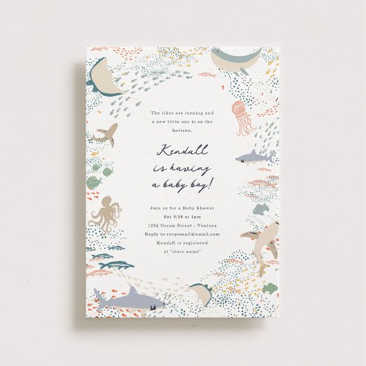 Marine Life Baby Dusche Einladung