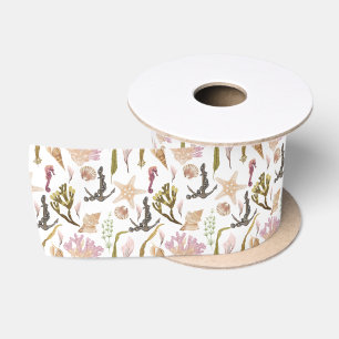 Marine Life Serie Design 34  Satinband