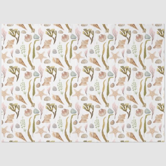 Marine Life Serie Design 5 Seidenpapier (Vorderseite)