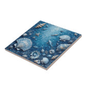 Marine Life Underwater Seashells Fish Backsplash Fliese (Seite)