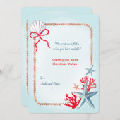 Marine Life Weihnachtskarte Einladung (Vorne/Hinten)