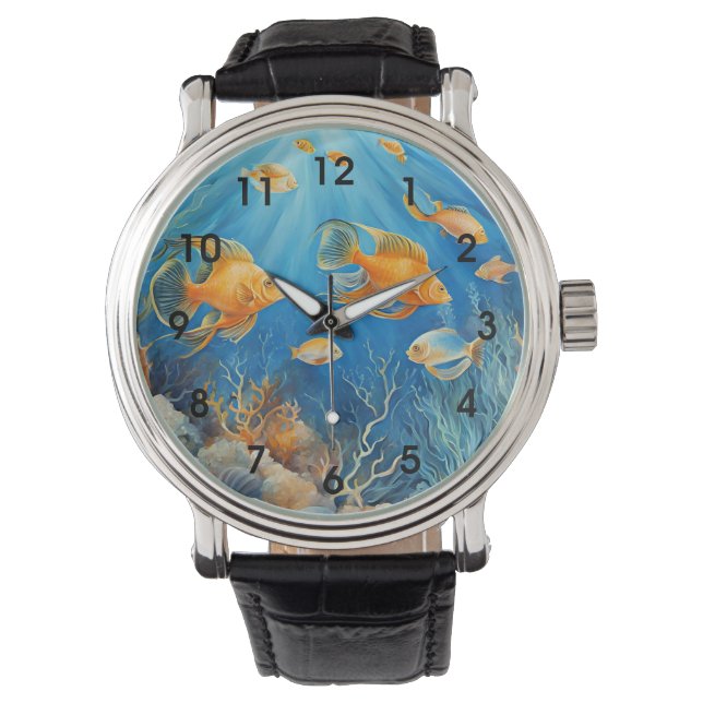 Marine Life with Exotic Fish, Armbanduhr (Vorderseite)