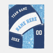 Marine, Light Blue Senior Night Geschenke für Voll Fleecedecke (Vorderseite)