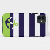 Marine/Limoner grüner Anker Case-Mate iPhone Hülle (Rückseite (Horizontal))