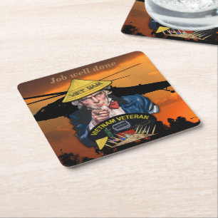 Marine Luftwaffe Marines Vietnam Nam War Vetter Rechteckiger Pappuntersetzer