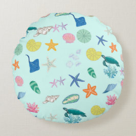 Marine Magic Rundes Kissen