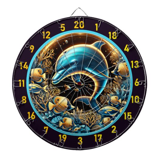 Marine Majestät Dolphin Dartboard Magic Dartscheibe (vorne)