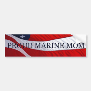 Marine Mama American Flag Autoaufkleber