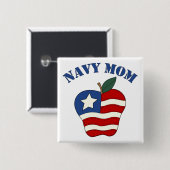 Marine-Mama patriotischer Apple Button (Vorne & Hinten)