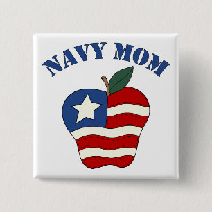 Marine-Mama patriotischer Apple Button