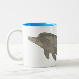 Marine Mammal Watercolor Bottlenose Dolphin Zweifarbige Tasse