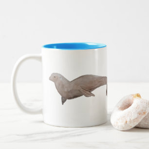 Marine Mammal Watercolor Sea Lion Zweifarbige Tasse