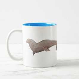 Marine Mammal Watercolor Sea Lion Zweifarbige Tasse