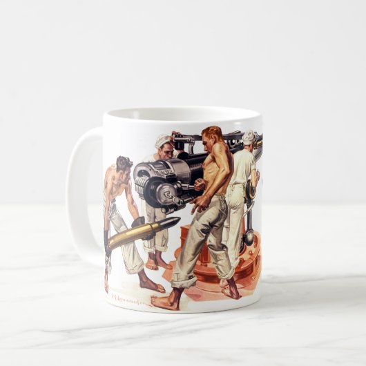 Marine-Mann-Tasse Kaffeetasse (Vorderseite Links)