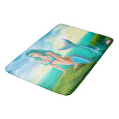 Marine Mermaid Fantasy Bath Mat Badematte (Schrägansicht)