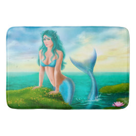 Marine Mermaid Fantasy Bath Mat Badematte