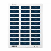 Marine-Minimalistische-Adresseletiket (Vorne)