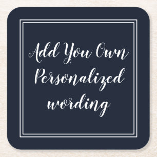 Marine mit Grenzpersonalisiertem Untersetzer