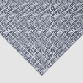 Marine mit weißem Crochet Lace Muster Seidenpapier (Ausschnitt)