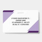 Marine | Mitarbeiter-Foto-ID Firmen-Sicherheitsaus Ausweis (Back)