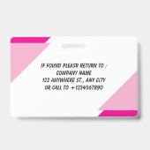 Marine | Mitarbeiter-Foto-ID Firmen-Sicherheitsaus Ausweis (Rückseite)